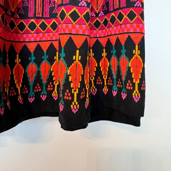 Colourful Long Sleeved Patterned Midi Dress - Picture 8 of 13